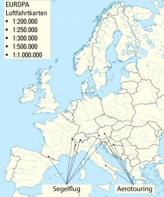 Europa Luftfahrtkarten